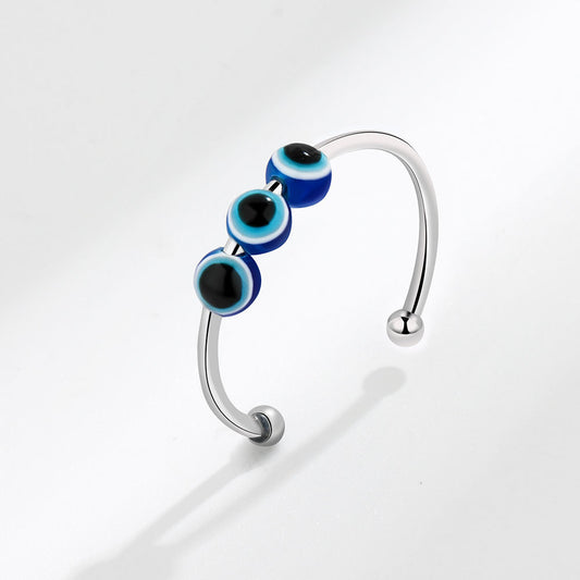 Adjustable Fidget Ring with Spinner Anxiety Relief for Women Size 7