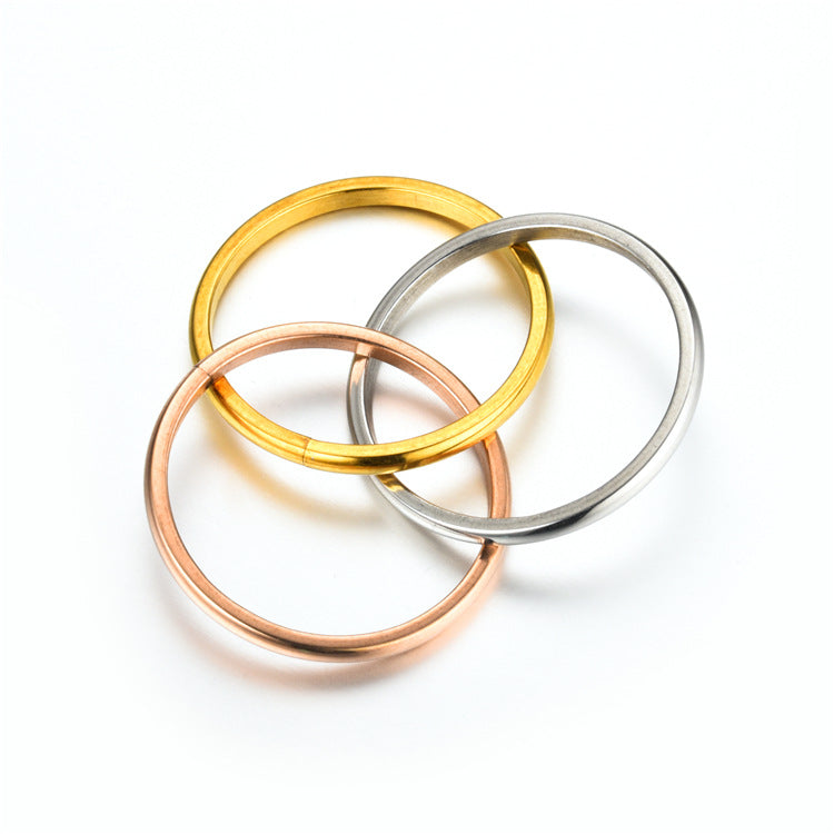 Stainless Steel 3-Rings Fidget Ring Anxiety Relief for Women US Size 6-13 4