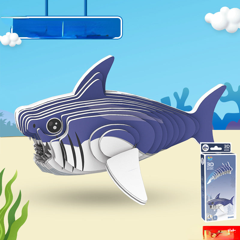 Marine Animals 3D Puzzle Paper Educational Toy for Kids 7