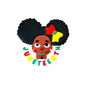 20pcs Silicone Focal Beads Juneteenth Celebration Girl with Bow Detail