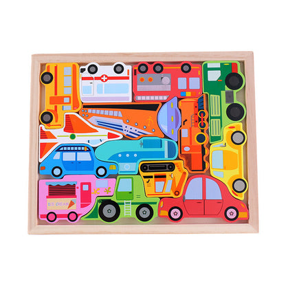 Cartoon Animal Wooden 3D Puzzle Educational Toy for Kids 6