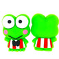 Silicone 3D Focal Beads Smiling Frog Wearing Bow Tie