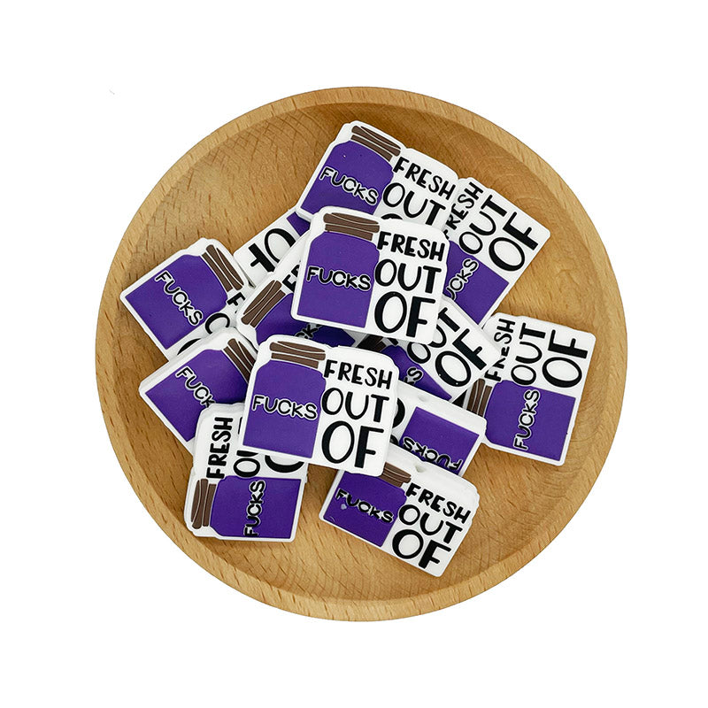 20pcs Silicone Focal Beads Bottle with Fresh Out of Text Detail 5