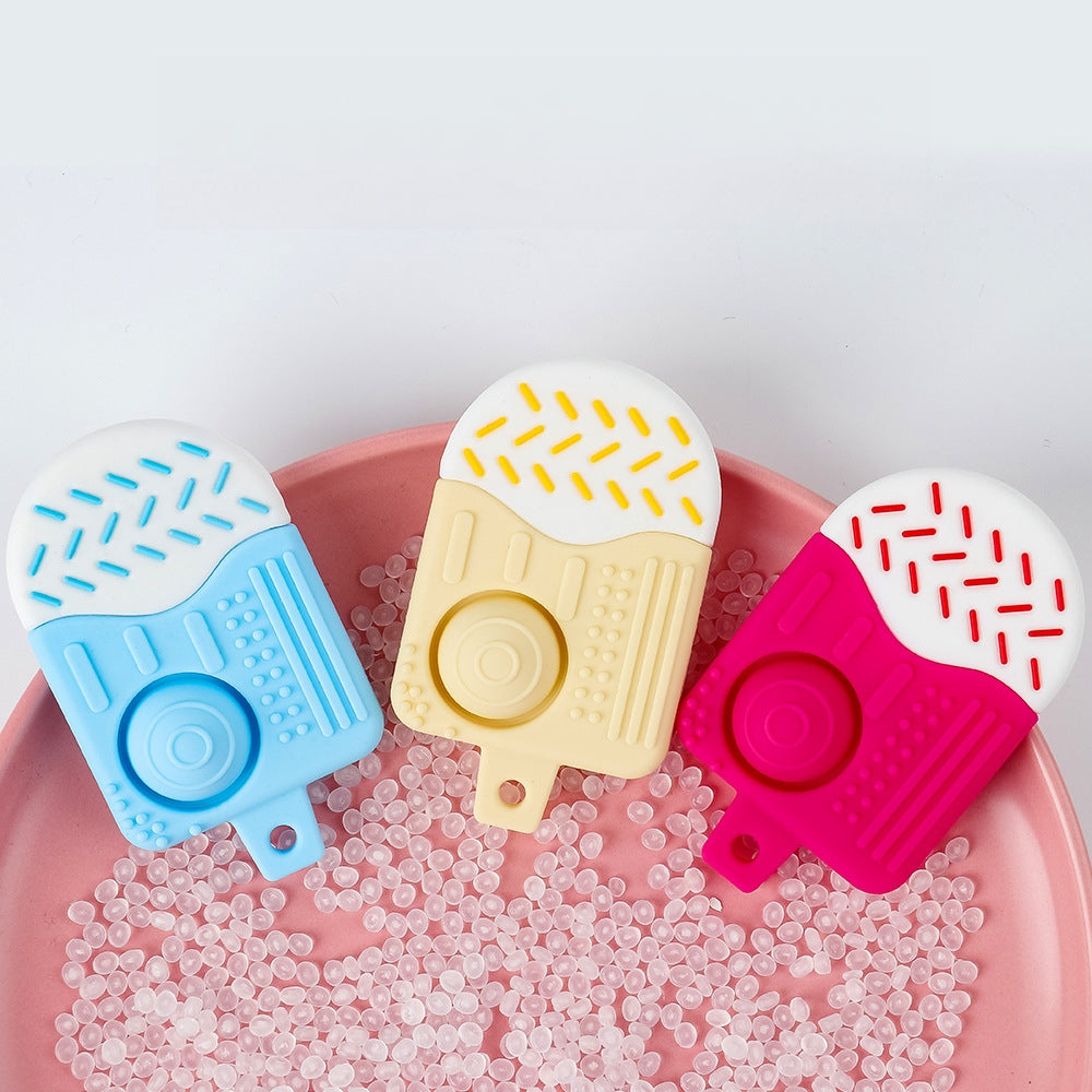 Macaroon Ice Cream Silicone Teething Toy for Baby 4