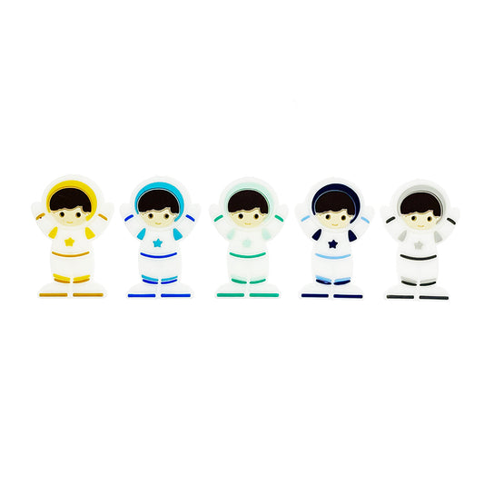 20pcs Silicone Focal Beads Astronaut Front Facing Design