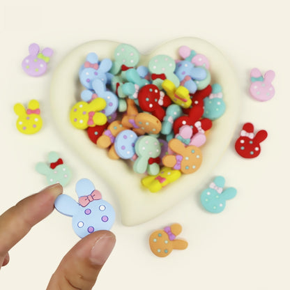 Silicone Focal Beads Butterfly Bow Rabbit Head Macaron Colored Design 4
