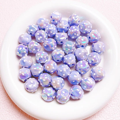 10pcs 16mm Dot Fig Acrylic Beads UV Finish DIY Bracelet Making 6