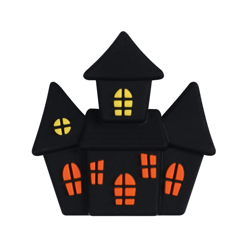 20Pcs Silicone 3D Focal Beads Halloween Theme Bat Ghost Haunted House 14