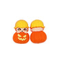 20Pcs Silicone 3D Focal Beads Halloween Pumpkin Dolls Front Facing