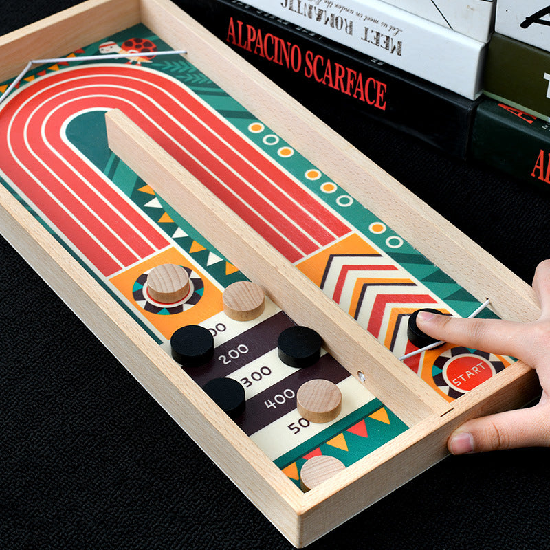 Wooden Tabletop Ice Hockey Board Game Educational Toy 2