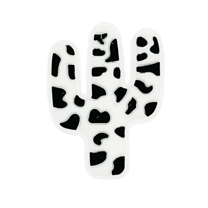 20pcs Silicone Focal Beads Cactus Cutout Center Design 6