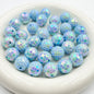 10pcs 16mm UV Finish Acrylic Plaid Round Beads DIY Bracelet Making 7