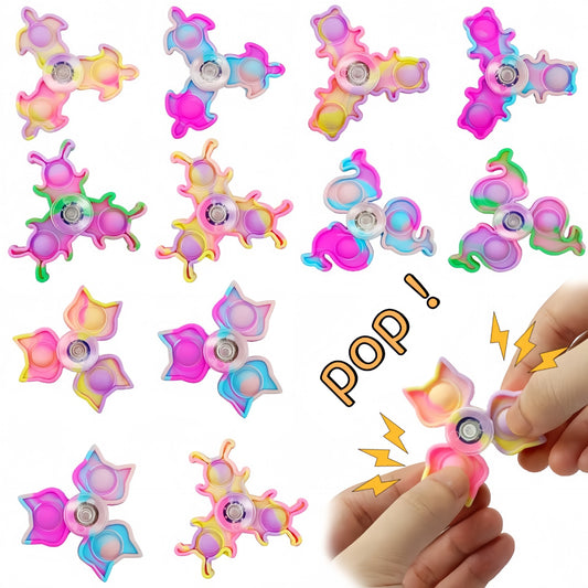 Silicone Pop It Fidget Toy Spinner for Kids and Adults