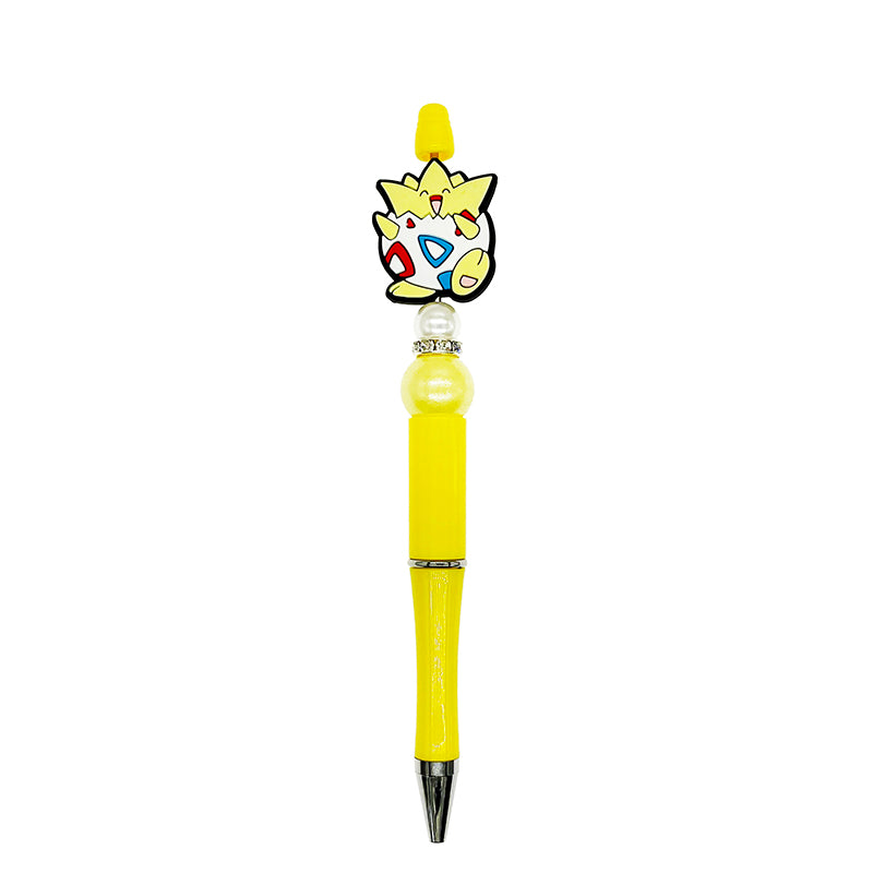20pcs Silicone Focal Beads Yellow Star Hatchling Character in Egg Shell 3