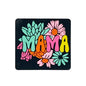 20pcs Silicone Focal Beads Flower MAMA Square with Printed Text