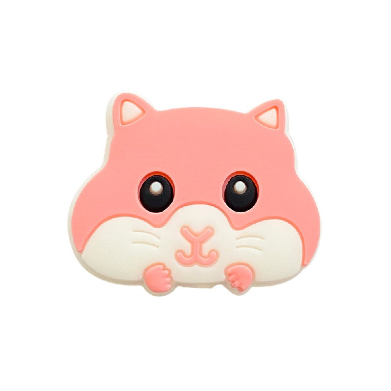 20pcs Silicone Focal Beads Hamster Front Facing Design 3