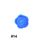 50pcs Silicone Focal Beads Rose Flower Double-Sided Design 13