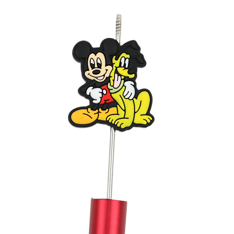 20Pcs Silicone Focal Beads Round Ear Mouse Character and Yellow Dog Sitting Pose 2