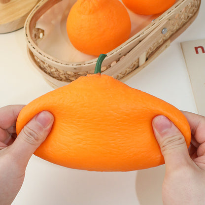 TPR Sensory Squishy Orange Stress Ball Toy 8.5 x 11.5cm 3