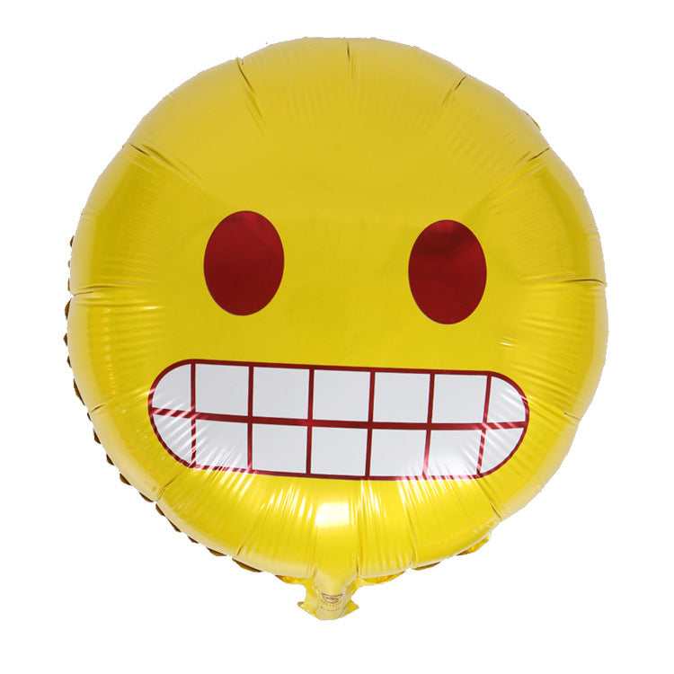 Face Expression Foil Balloons Birthday Party Decoration 50pcs 18 Inch 12