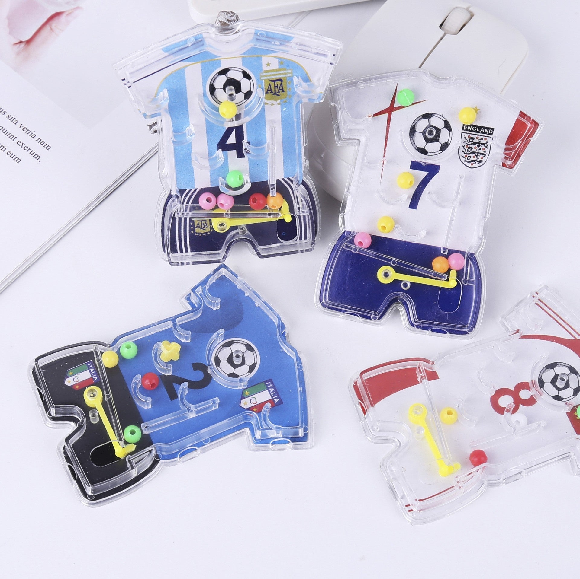 Plastic Soccer Jersey Maze Puzzle Toy 7 × 6.5cm 3