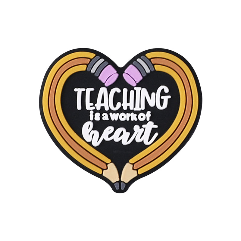 Silicone Focal Beads Teacher Heart Teaching Motivation Learn Designs 13