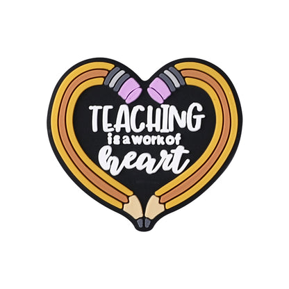 Silicone Focal Beads Teacher Heart Teaching Motivation Learn Designs 13