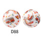 50pcs 15mm Rhombus Printed Silicone Beads Colorful Design 50