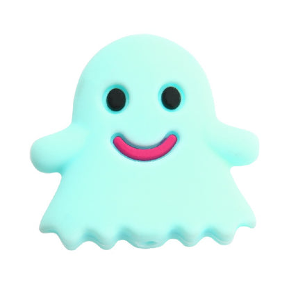 10pcs Silicone Focal Beads Halloween Ghost Bat Skull Pumpkin Designs 7