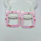 5Pcs 50x57mm Hand Painted Cat Photo Frame Acrylic Beads 6