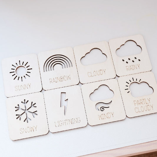 Wooden Weather Awareness Montessori Toys Educational for Kids