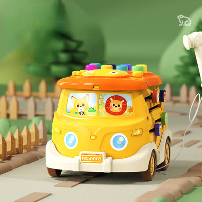 Plastic Montessori Toys Multi-Function Bus Busy Ball Activity Toy 2
