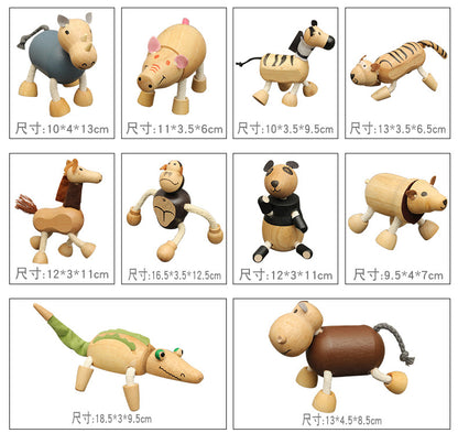 Wooden Animal Simulation Toys Dolls Educational Toy for Kids 5
