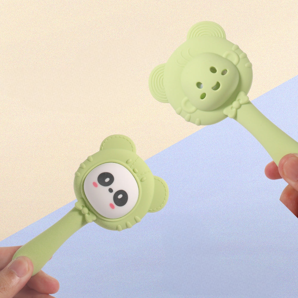 Silicone Baby Teether Toy Hand Bell Shape 2 Pack 2