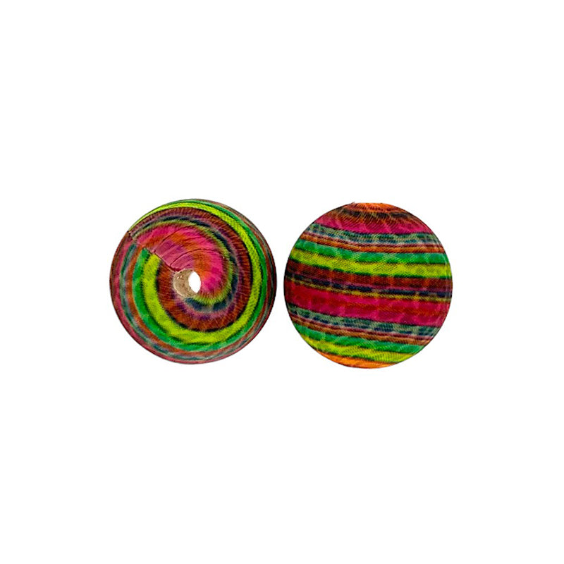 50pcs 15mm Printed Silicone Beads New 5 Patterns 3