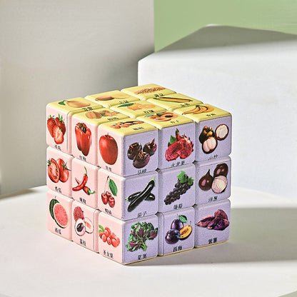 Plastic Fidget Cube Versatile Rubik's Style Puzzle 5.5cm 6