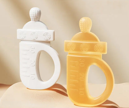 Silicone Baby Bottle Teething Toy Soft Gum Chew for Babies 2Pcs