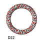 65mm Printed Silicone Beads Ring Shape Printed Design 28