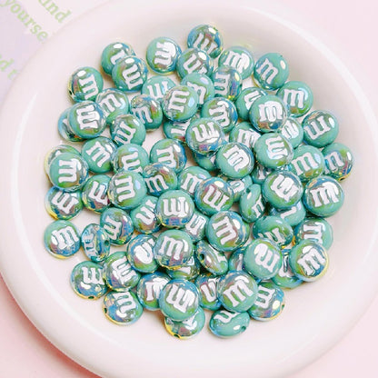 10pcs 14mm M Beans Acrylic Beads Jewelry Making Craft Supplies 7