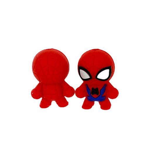 Silicone 3D Focal Beads Red Blue Alien Baby Large Ears Front Facing
