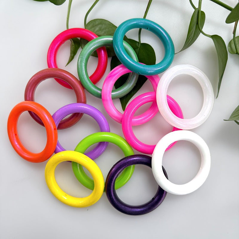 65mm Color-Shifting Silicone Beads Rings Multi Color