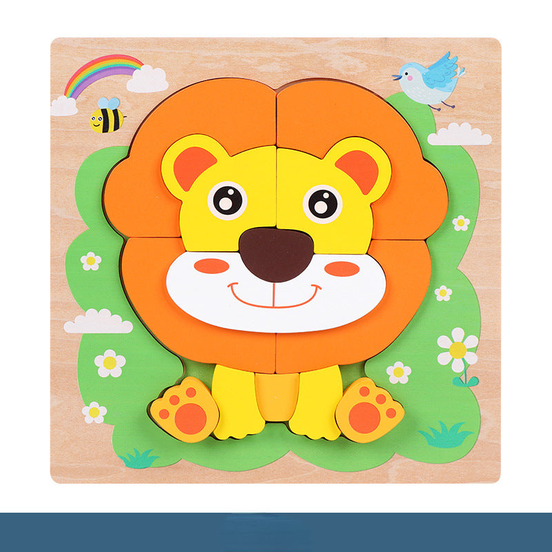 Stereoscopic Wooden Puzzle Educational Toy for Toddlers 9