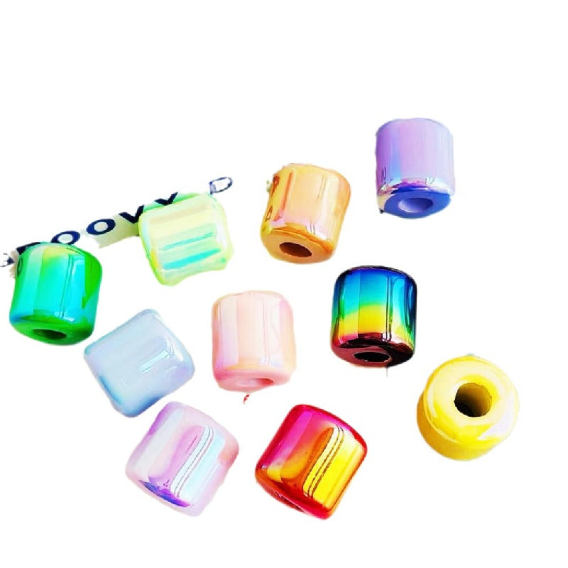 10pcs 16mm Tube Acrylic Beads Jewelry Making Craft Supplies 2