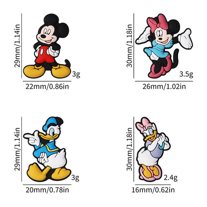20Pcs Silicone Focal Beads Round Ear Mouse Character Hands on Hips Pose 5