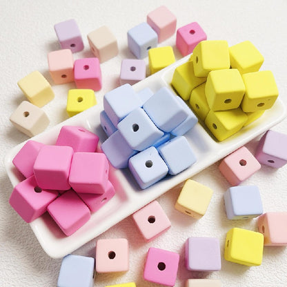 10pcs 16mm Cube Acrylic Beads DIY Bracelet Making 3