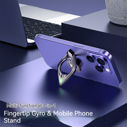 Zinc Alloy Fidget Spinner 3-in-1 Fingertip Gyro Mobile Stand