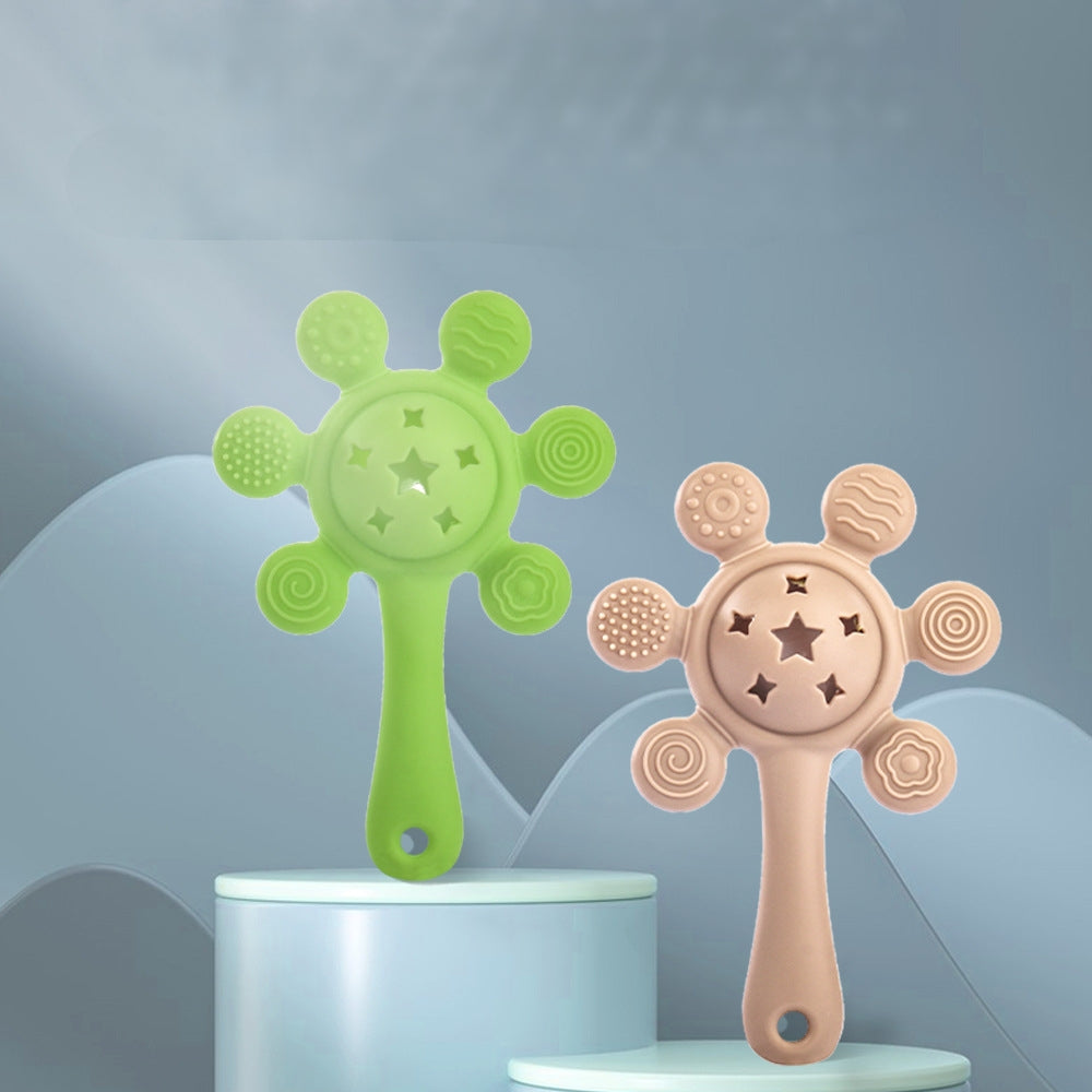 Silicone Teething Toy Palm Rattle Baby Teether 10 Pack