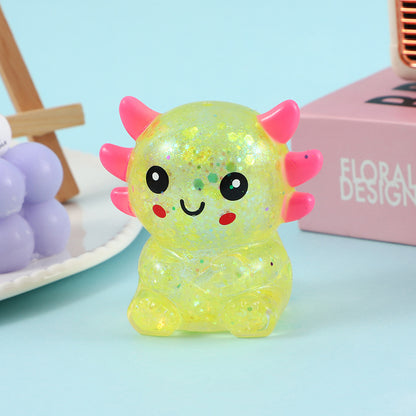 Glitter TPR Squishy Axolotl Sensory Toy 8