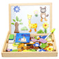 Wooden Magnetic Animal Double-Sided Drawing Board Montessori Toys 14