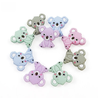 Silicone Focal Beads Animal Koala Tilted Head Pose